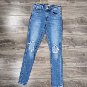 Levi's 721 High Rise Skinny Blue Jeans Size 25